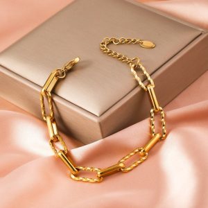 Titanium Steel Bracelet Cross-border Arrival Minimalist Design Plated 18K