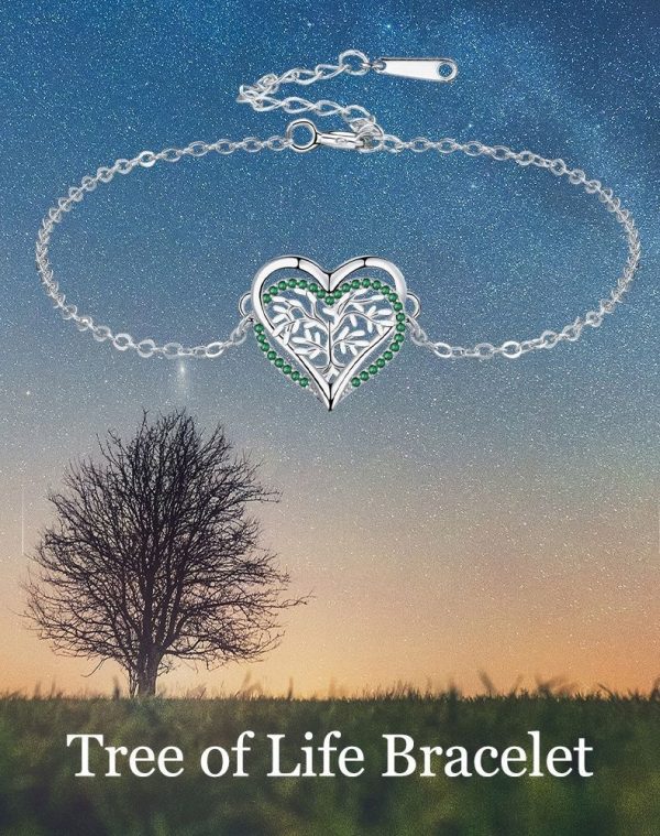 Jewelry Heart-shaped Lucky Tree Bracelet Adjustable Ornament Women