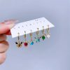 Anime Earrings 6-piece Set Special-interest Design Colorful Cartoon Elf Ear Clip Suit