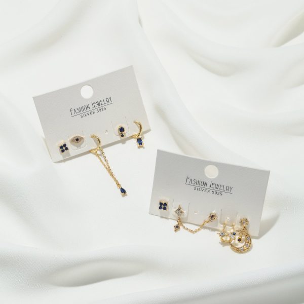 Ladies Fashion Molan Zircon Earrings Set