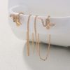 Cross Border Jewelry Wholesale Niche Design Earrings Female Fashion Europe And America Snake Shaped Copper Micro Set Zircon Long Tassel Ear Line
