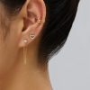 Irregular Chain Set Of Ins-style Love Ear Bone Clip Diamond Love Earrings Love Female Earrings