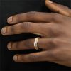 Gold And Silver Color Blocked Tang Grass Pattern Ring