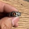 Grotto Buddha Ring Rock Texture Hand-forged Ring