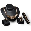 Exaggerated Set Of 4-piece Jewelry Necklace And Earrings