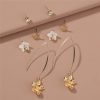 Set Combination Earrings Simple Temperament All-match Pearl Earrings