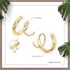 Spiral Double Circle Twisted Earrings Copper