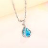 c5b9f088-71bf-4b7f-b31e-2896d414dd6f.jpg Sea Blue Heart Water Drop Zircon Pendant Clavicle Chain