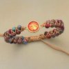 Colorful Round Emperor Stone Beads Woven Bracelet