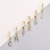 Micro-set Zircon Color Diamond Letter Earrings