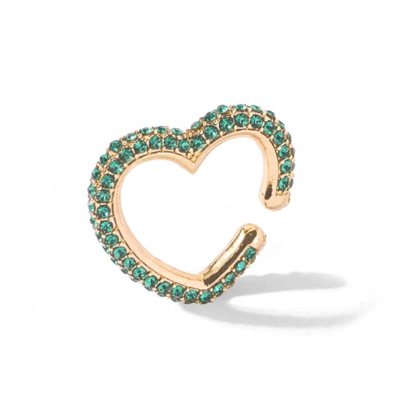 Women's Fashion Color Diamond Micro Set Heart Shape Earrings