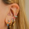 Fashion Round Micro-set Zircon Personality Trend Ear Buckle