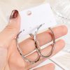 925 Sterling Silver Lace Laser Pattern Circle Earrings