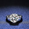 Classic Four-claw S925 Silver Ring 5 Karat Moissanite