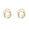 Style Exaggerated Big Circle Three-dimensional Twisted Personality Ear Studs Cold Style High Sense