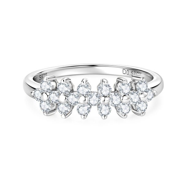 Moissanite S925 Sterling Silver Ring Niche Advanced Sense