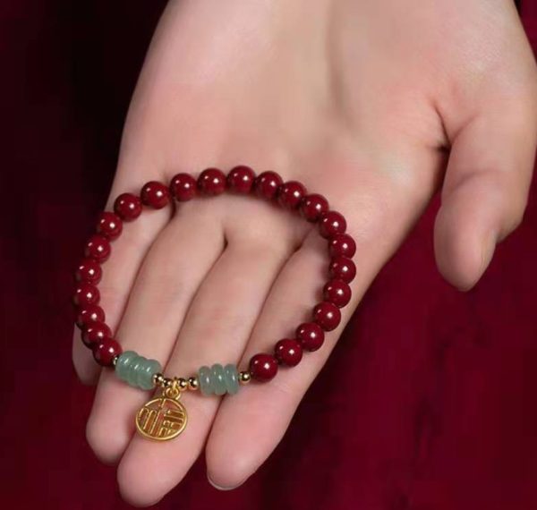 Fashion Personalized Gold Cinnabar Bracelet For Women