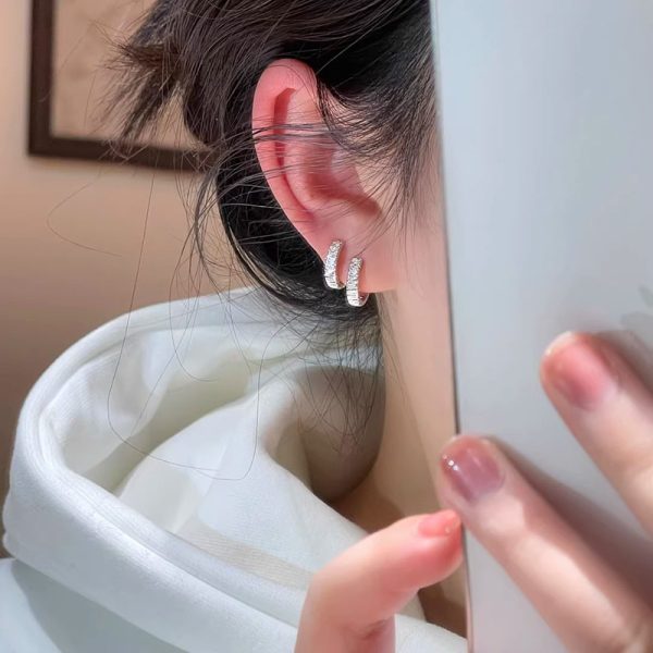 Geometric Circle Ear Clip Women's Simple Bracelet Earrings
