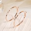 925 Sterling Silver Lace Laser Pattern Circle Earrings