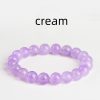 Lavender Round Beads Iced Light Purple Crystal Bracelet