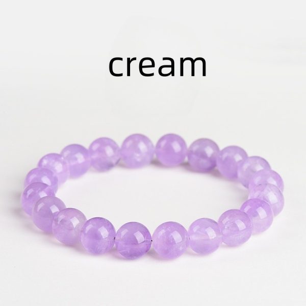 Lavender Round Beads Iced Light Purple Crystal Bracelet