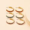 Geometric C- Word Vintage Circle Earrings