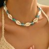Summer Natural Shell Turquoise Starfish Hand-woven Beach Holiday Necklace