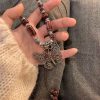 Retro Hong Kong  Ceramic Butterfly Pendant Necklace