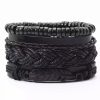 Four-piece Card Africa Map Woven Bracelet Leather