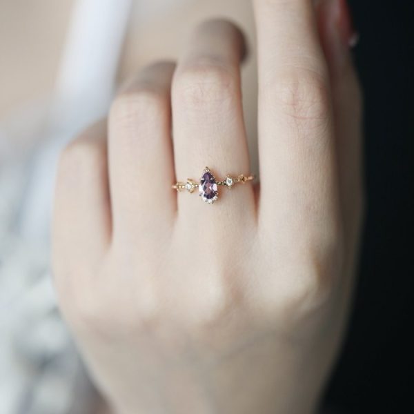 Super Exquisite Amethyst Light Luxury All-Match Ring