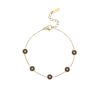 European And American Fashion Love Small Diamond Round Diamond Zircon Bracelet Gold Plated Stainless Steel