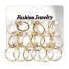 Korean Retro Earrings Set Fashion Ear Ring 9 Pairs Combination Set Ear Rings