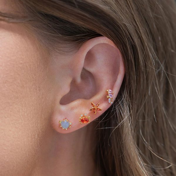 c7a6a122-e52e-48ae-be10-4013d1a0d281.jpg Zircon Earrings 4-piece Set Exquisite And Cute