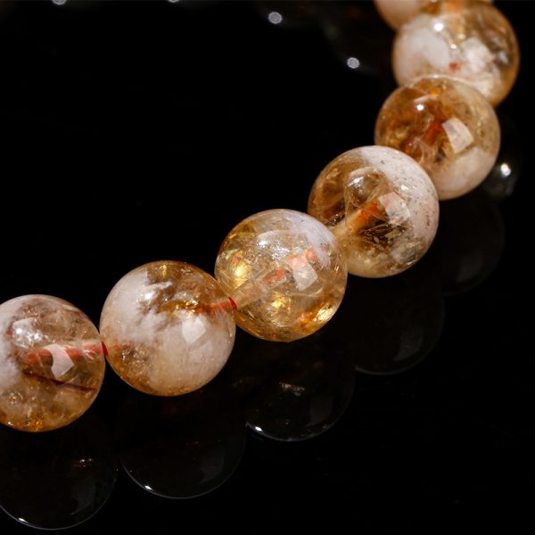 Natural Snowflake Yellow Tower Crystal Honey Milk-in-water Bracelet