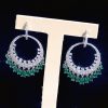 Luxury Diamond Earrings Micro-inlaid Zircon Large Circle Tassel Earrings