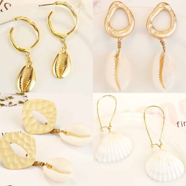 Natural Shell Long Conch Set