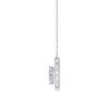 Silver Necklace Moissanite Geometric Pendant Fashion