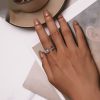 Cute Panda Open Ring Sterling Silver White Gold Plated Ring Bracelet