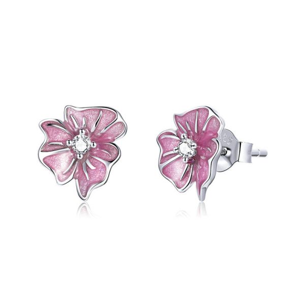 Bud Flower Necklace Earrings Jewelry Set