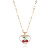 Temperament Girlish Heart Necklace FHearts Fruit Pendant
