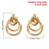 Simple And Cool Geometric Serpentine Circle Earrings