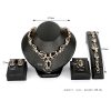 Flower Shaped Necklace And Earrings Jewelry Four Piece Set