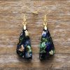 Women's Natural Stone Emperor Stone Triangle Earrings