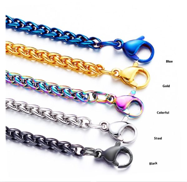 Men's And Women's Keel Flower Basket Stainless Steel Chain