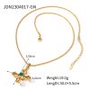 Stainless Steel Cross Shelf Necklace Natural Stone Clavicle Chain