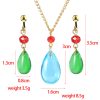 Anime Howl's Moving Castle Water Drop Resin Earrings Necklace Jewelry Set