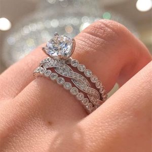 Three Ring Set Wedding Anniversary Commemorative Gift
