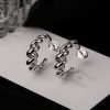 Spiral Twisted Metal Circle Female Stud Earrings