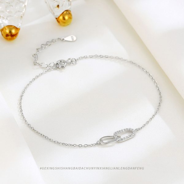 S925 Sterling Silver Mobius Strip Bracelet