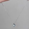 Water Drop Aquamarine Prehnite Necklace